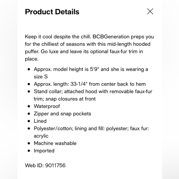 BGBG GENERATION Faux-Fur Trim Hooded Anorak Puffer Coat - Picture 8 of 8